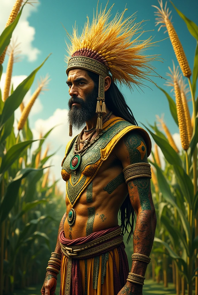 How could you see someone dressed up to play the corn man from Popol Vuh