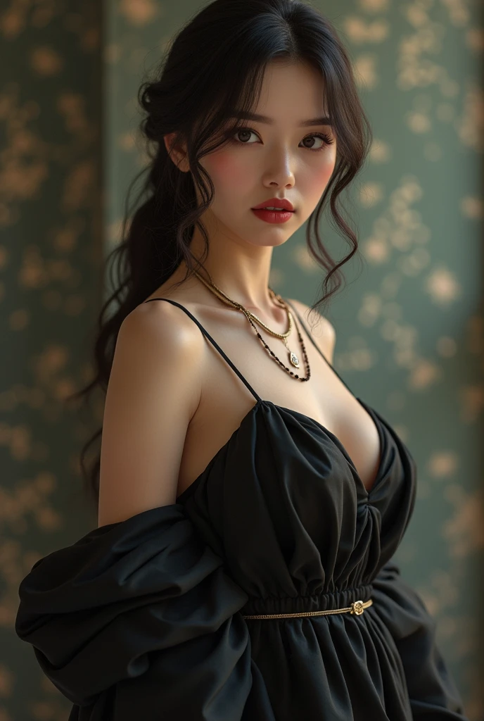 Beautiful Gypsy Beautiful Gypsy Teenager with horns and black goo on her face, photorealistic, hyperrealism, DSLR, HDR, style by Victor Ngai, very symmetrical body