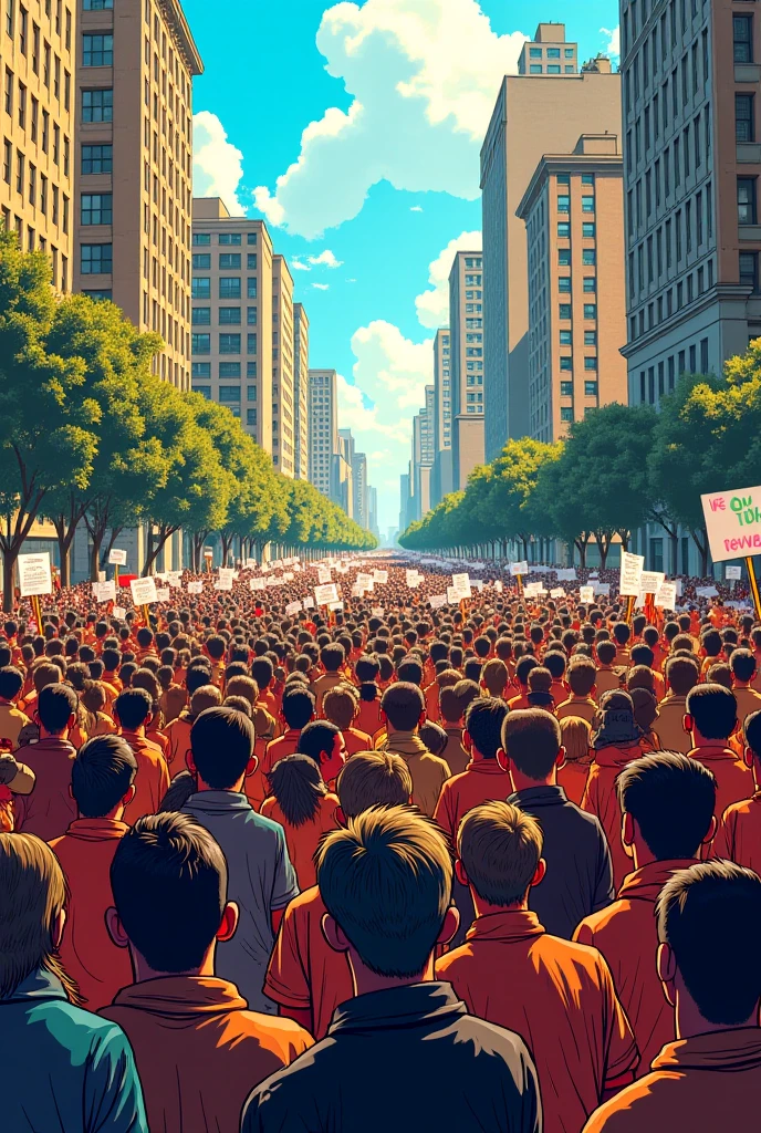 Create a comic about Article 53 of human rights 