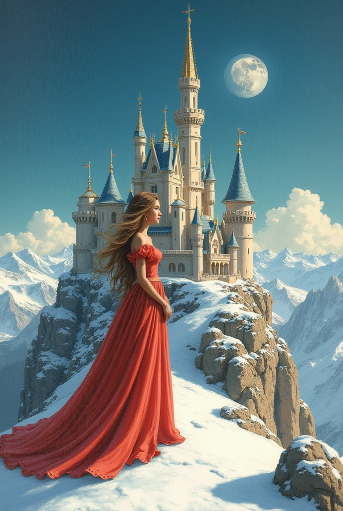 A drawing of began:
Once upon a time a beautiful princess named Momo, wearing
of silk and velvet and lived far above the world, envelope
the top of a mountain,  covered in snow , in a castle of
crystal. Tenía all lo que se puede desear, I didn't eat more than
The finest delicacies and I drank only the sweetest wine.
She slept on silk pillows and sat on chairs of
What was the ivory. Lo tenía all, but it was completely alone. Everything
what surrounded her, servitude, The waitresses, cats,
dogs and birds and even flowers, all, were nothing more than
reflections of a mirror. Because it turns out that Princess Momo
I had a big magic mirror, round and the purest
silver. Lo enviaba cada día y cada noche por all el mundo.