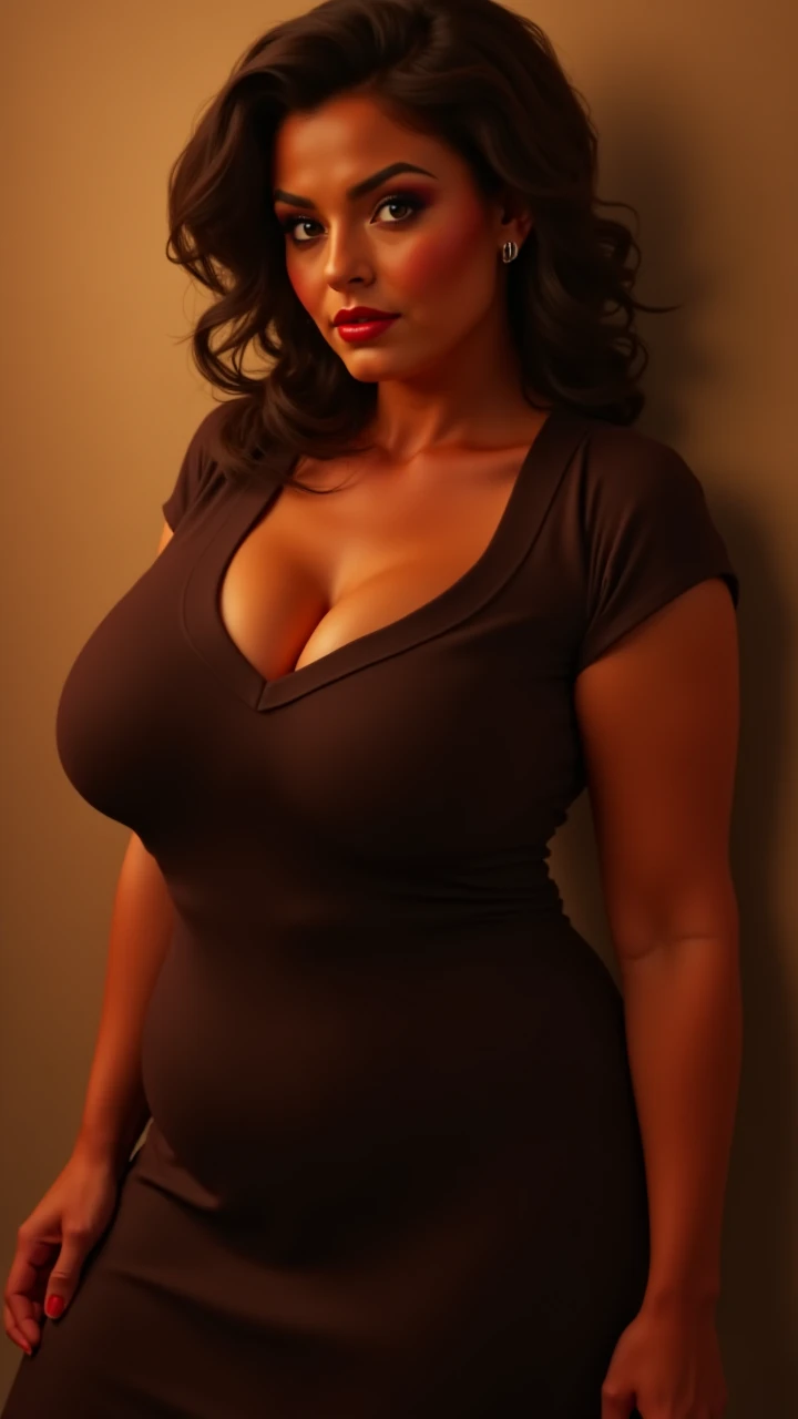 MILF, JAPANESE, BBW, photo vintage, visage feminin parfait,  cheveux tres  LONG, tache de rousseur, 1969, big huge breasts : 38H, REAR VIEW, ( beige  TIGHT LITTLE DRESS,  V-NECK, BIG CLEAVAGE,  BEAUTIFUL EYES, BEAUTIFUL HANDS, LIGHT SMILES,  PERFECT FACE,, tres long décolleté, ARCHIVE