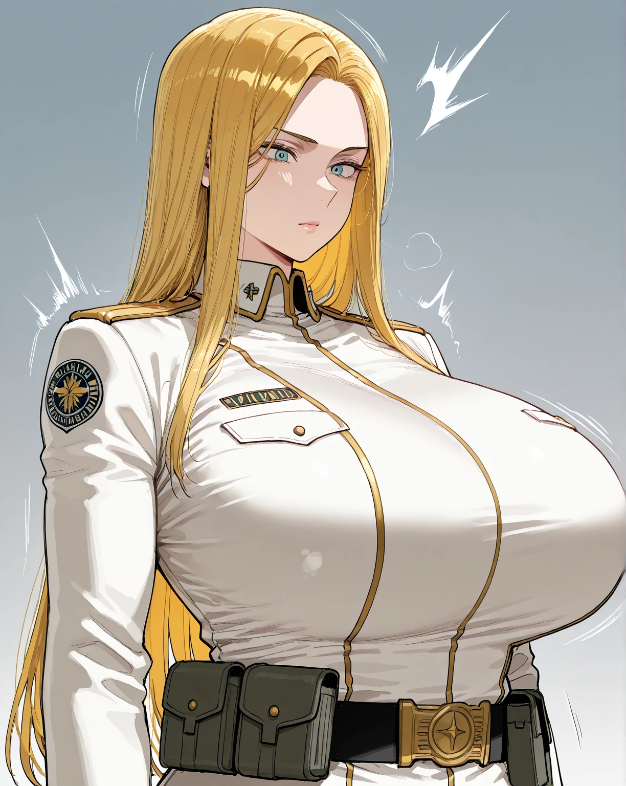 USA military , full body she is waiting to make love to you, , European woman, military uniform bikink, tight top, huge breasts, blond and long and straight hair, blue eyes, breasts visible, huge breasts, gigantic breasts, oversized breasts, army bikini