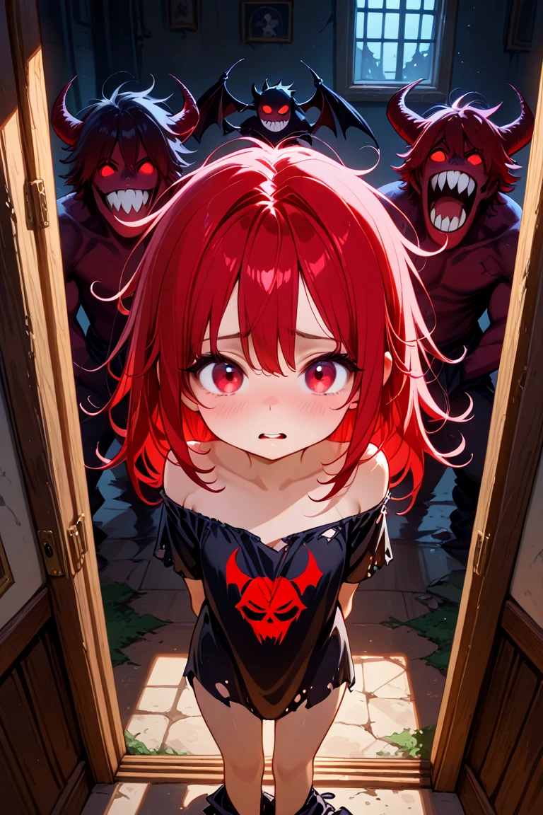 Em tinta óleo Avril Lavigne + Madara sexy moicano espetado hort raspado baixo molhado brilho mechas red all blood luz hair Bode horns, red sanguehair, yellow Rinnegan eyes fair ice corvos no ar, patterned latino Angel demon horror face tatuagem de fênix em volta dos olhos head raised elegant standing stunning beauty, pure perfection night On the fundo do mar depth of field, staring at the camera, two-dimensional desenho a lápis 8b giz de cera em grafite perfeito riscos fortes style