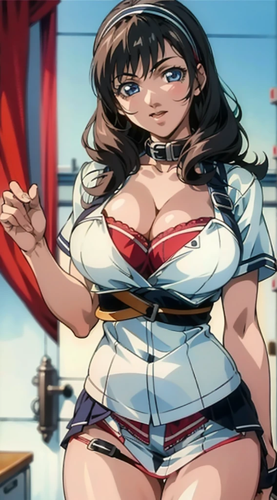 Highest quality, Official Art, masterpiece, Fabric Shading, High resolution, Very detailed, colorful, Best details, Fantasy, suit, 1 female, Age 25, Standing on the stairs,Pub with castle view, Many Stars々Shining night,short hair, Bobcut, Black Hair, Wavy Hair, {Surrounded by many people:1.9}, Confetti falling、Blessed、welcome:1.5, whole body:1.3 ,AliciaViewstream