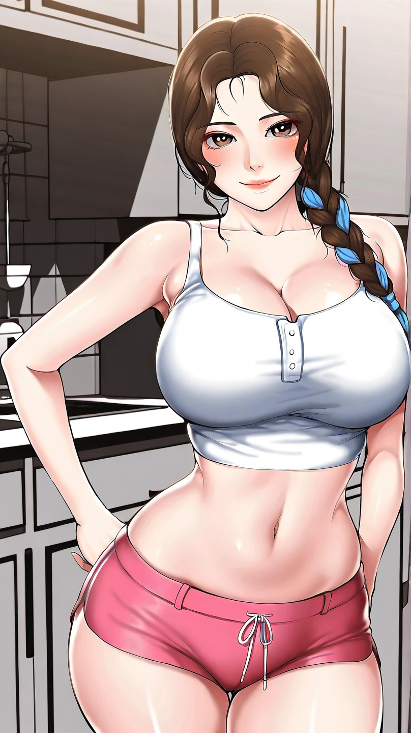 a woman is in the bathroom, bathroom, body covered in a towel, realistic girl