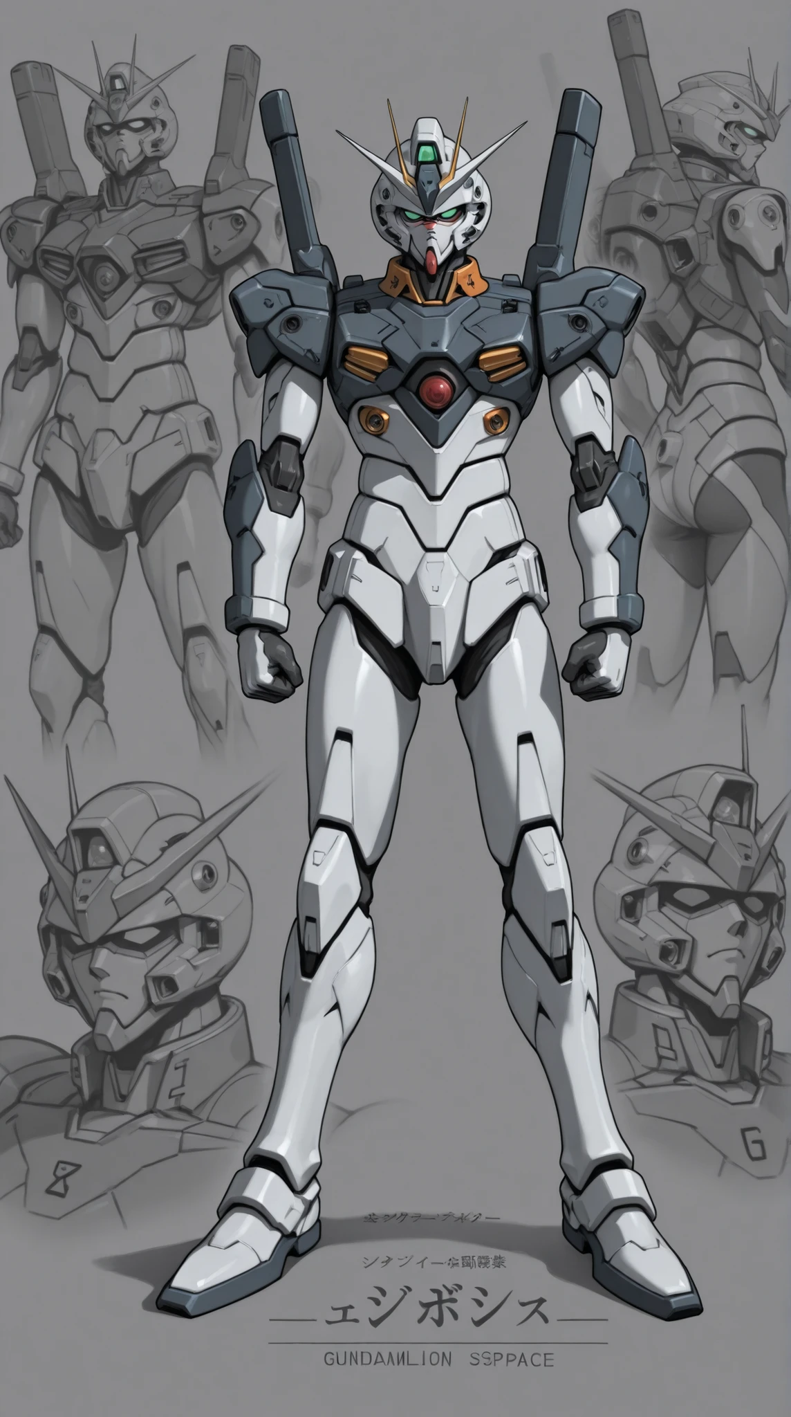 (Collage,Gundam,Evangelion),背景は円筒型space colony