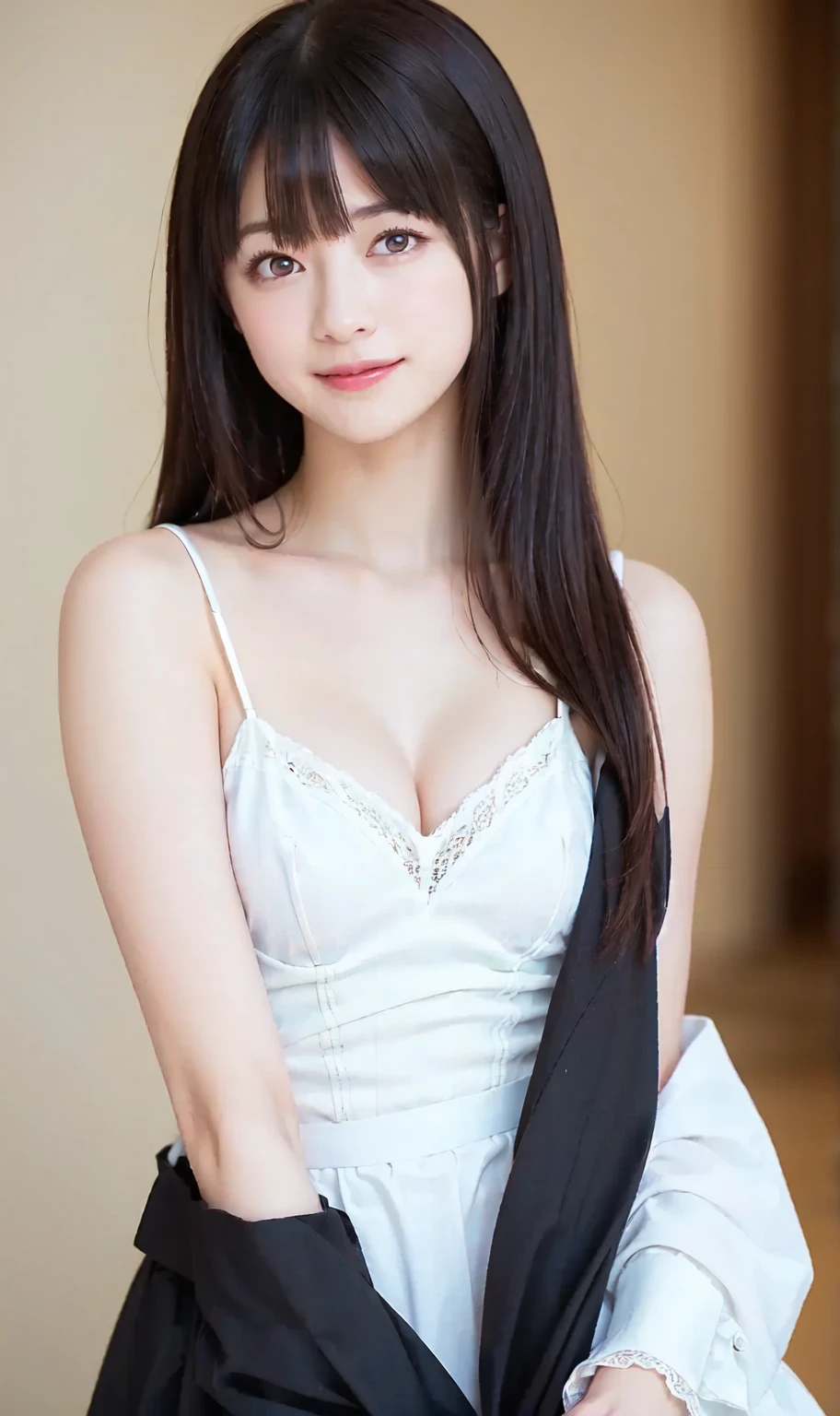 (32k,high detal,high-detail、masterpiece,Attention to detail,full body Esbian,Lori,独奏,Incredibly beautiful and cute15 year old high school girl beautiful girl:1.9),Raw photo & realistic atmosphere,beautiful dark blue eyes,Detailed mouth,Glossy lips,Detailed eyebrows,Eyes drawn in detail with soft white skin that shines in every detail、Very beautiful eyes with dark blue eyes,Detailed lips、Very beautiful face,Very well-formed face、Real Face,shiny beautiful lips,Beautiful eyebrows,Infinite reality, Realistic Young Gravure Idol, Young Sensual Gravure Idol, Young Gravure Idol, Beautiful and sexy15 year old high school girl beautiful girl,the whole body is wet,dripped out,with a flushed face,Wet with dripping water,Sheer clothing,Hair is wet,Dripping water,dripping,(Wet and see-through short sleeve blouse,Beautiful kind eyes,Looking at the camera:1.5),(Beautiful smooth legs,Exposed thighs,Gentle smile,Sexy shapely breasts,,Immature body,Beautiful sexy floral almost lace blouse with red and white base,Super emphasis on bare thighs,Show off your beautiful thighs sexy,Dark room in crimson sexy space,Cowboy shot sitting on bed:1.7),(semi-long hair with a shiny knot,,,White and navy blue floral lace blouse,3dSuper high-resolution blouse with super detail、Lace and ruffles、Made sexy with see-through fabric,All buttons of the blouse are unbuttoned.,The lower part of the body wears only pantyhose and panties with a black garter belt,cover crotch with hands,Warm your crotch with your hands,Dark red,total darkness,The room is dark、Difficult to see the subject.,Sexy space in pitch black red:1.9)