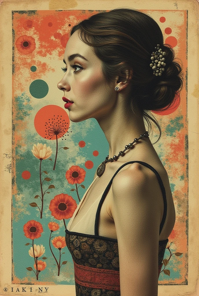 Tema: Create a manual collage piece (ou digital) that mixes memories and modernity, using elements from old magazines, torn posters, aging journals and classic album covers.

 Inspirations :

Anos 60-90:  movie posters , vinis, old advertisements, polaroid photos.

Texturas: Yellowish papers, Coffee stains, frayed edges, date stamps.

Paleta: Very realistic sepia , faded red, teal, Aged Gold.

Elementos: Typewriter letters, selos, ink ink, dried flower cutouts or old scientific diagrams.

Suggested Techniques:
✅ overlap: Texture layers (letter paper + dictionary pages).
✅ Strategic features: Leave parts of the background appear to give depth.
✅ Manual details: Embroidered with black line on paper or handmade stamps.

Mood: "A diary lost in the 70s, rediscovered with collages by a surrealist artist."

💡 Dica: Combine digital + analog (ex: scan cutouts and add film grain filters).

Expected Result: A work that looks like something out of a vintage treasure , full of stories to tell! 📜✂️

Want