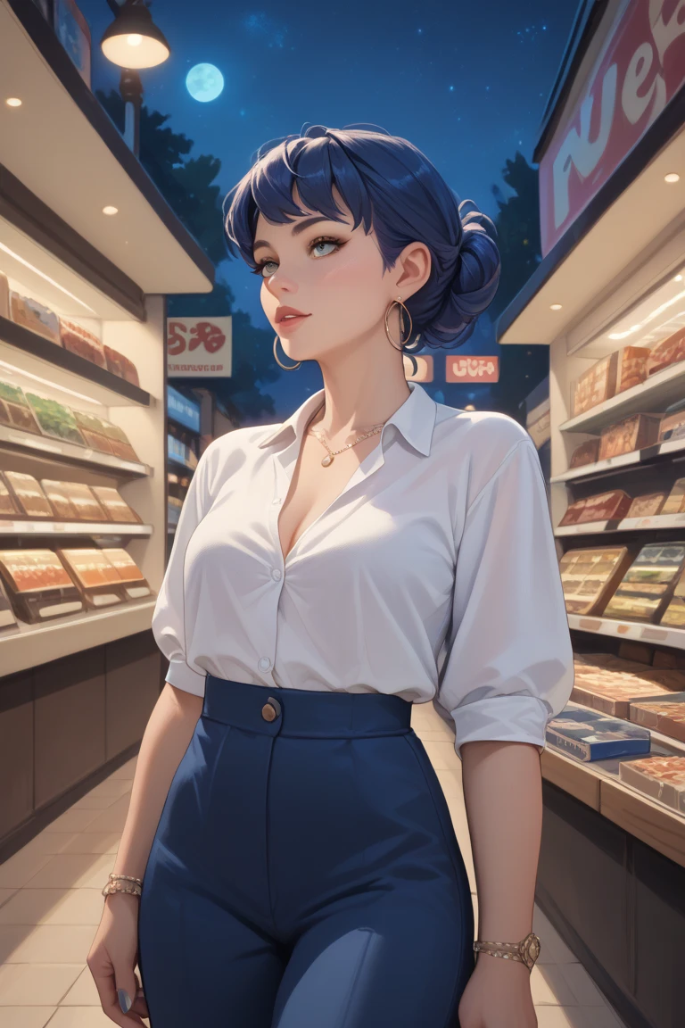 Image of An empty jewelry shop, night time 