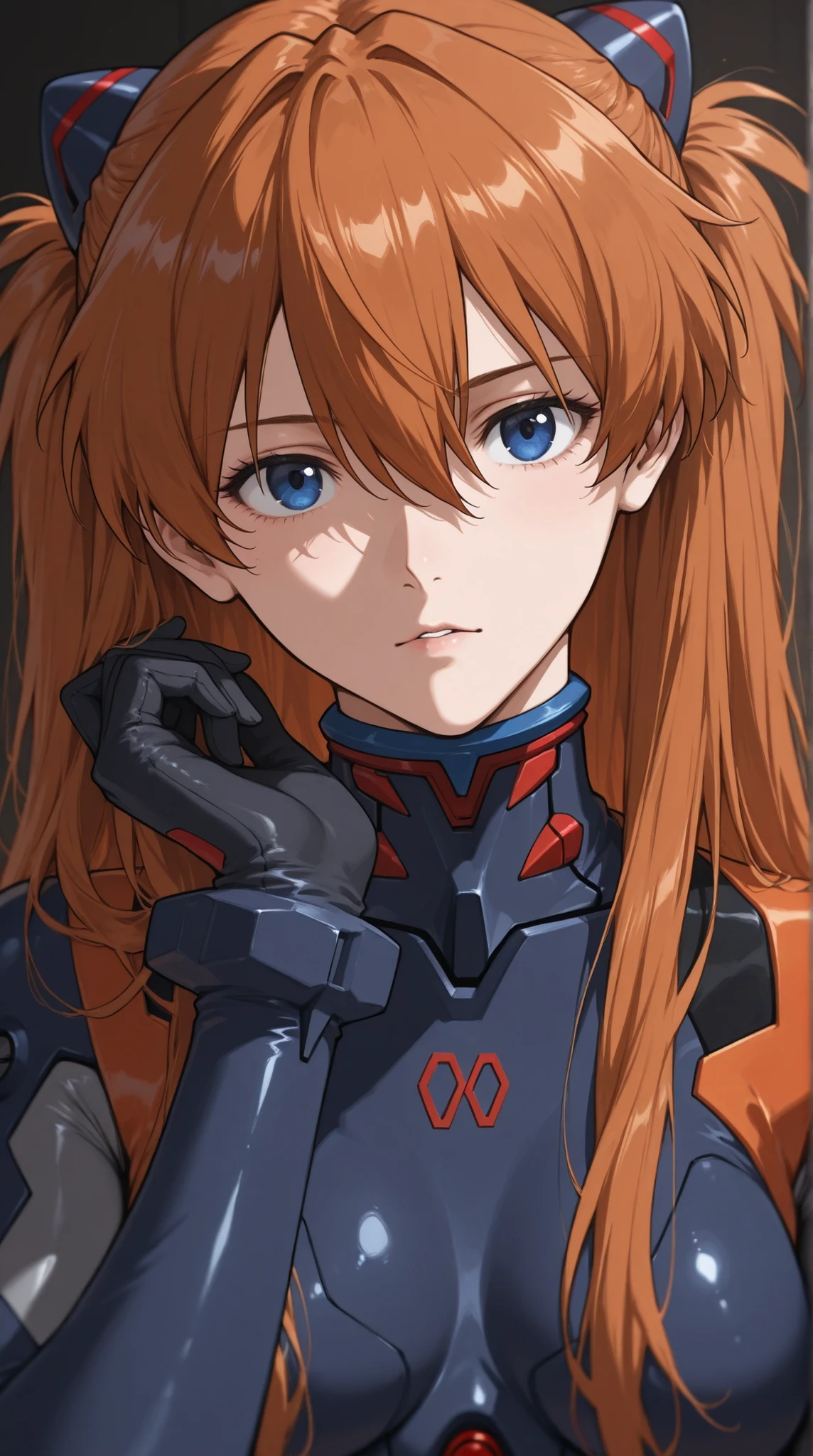 (Mix,Gundam,Evangelion, red),背景は円筒型space colony