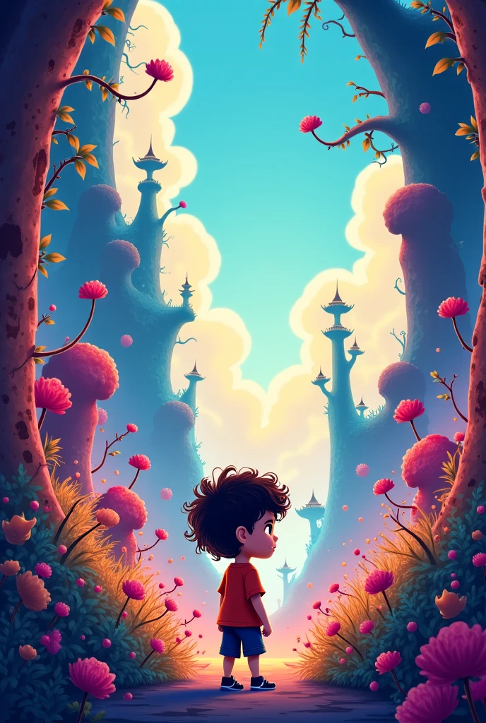 He was teleported to a magical world called Sonharis. Boy with curly hair Cartoon