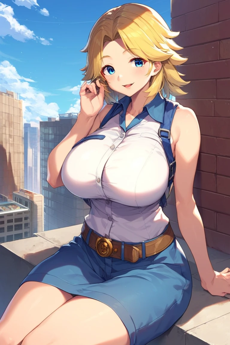 ((large sagging breasts)) ((1 girlmischievous smile)) ((sexy hot)) ((longos cabelos loiras)), olhos azuis, cabelos ondulados, corpo extremamente Sexy, gargantilha, (((wearing a bold and stylish denim jumpsuit))), extremamente detalhado, hiper detalhado, (((rosto perfeito)), soft lighting, ((best quality)), dynamic pose, Pose sexy, Sujo com graxa, cute and sexy expression, the woodworking workshop
