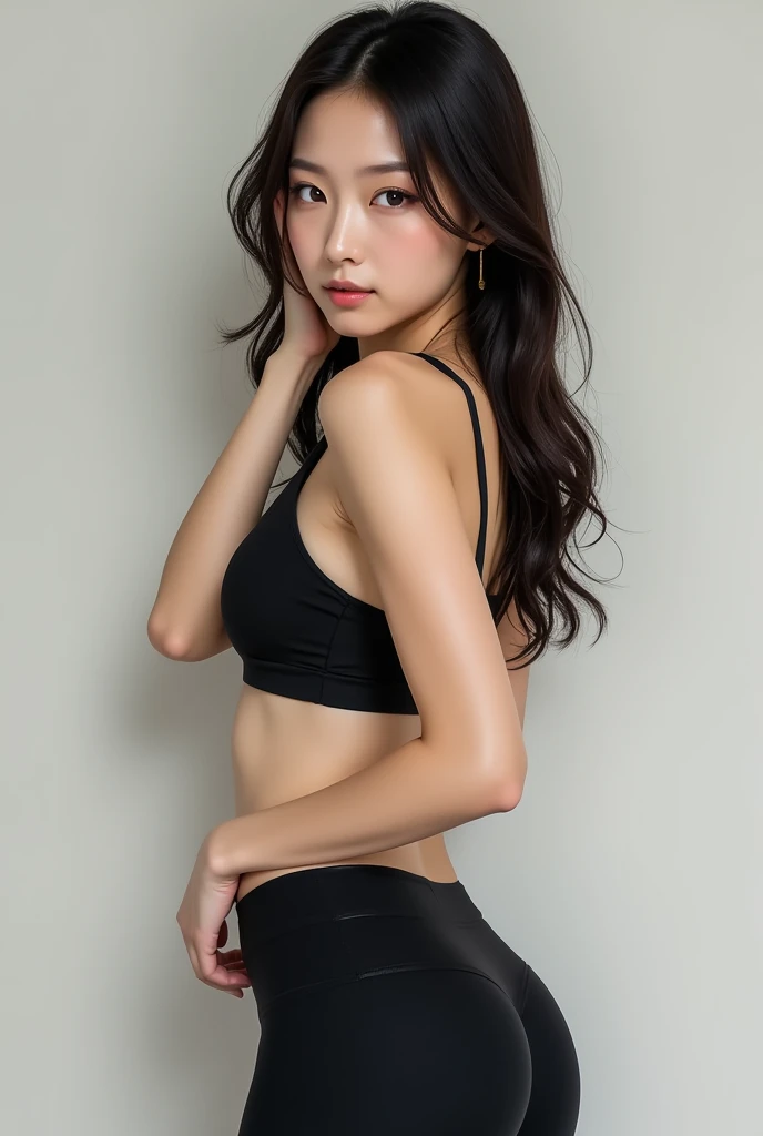 nsfw, (8K、RAW Photos、Highest quality、masterpiece:1.2)、(Realistic、Realistic)、1 Girl、smile、((bra、Panties、Medium Hair、whole body、View from the front、Looking into the camera))、((Big Ass))、Shooting from below、いPanties)