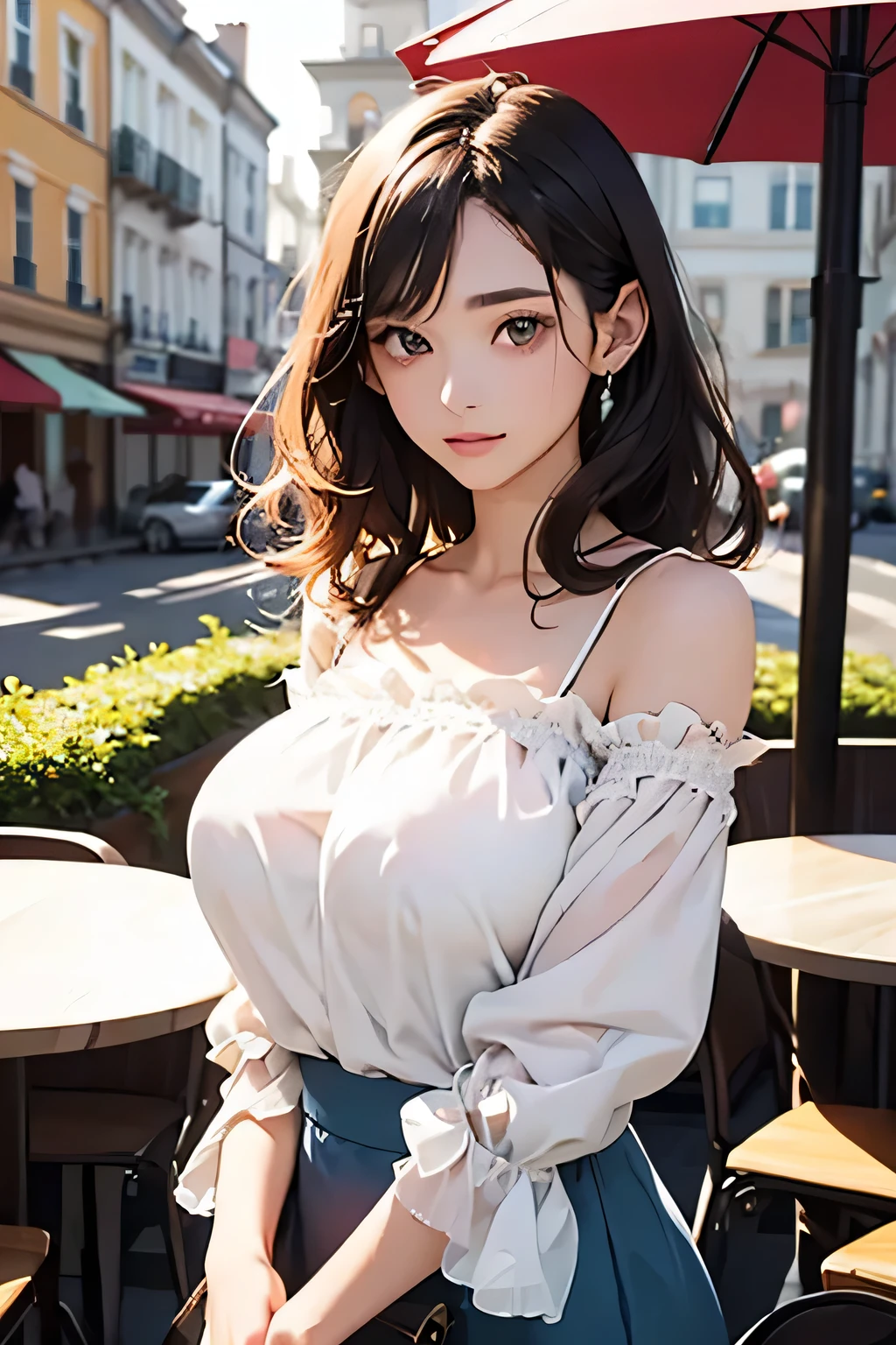 (masutepiece: 1.3), (max resolution: 1.2), (Ultra HDTV: 1.2), cinematric light, 8K resolution, Detailed eyes and skin, detailed facial features, Perfect limbs、Perfect fingers、Anatomically accurate body, Fingers in natural shape, Realistic texture, (Sharp Focus: 1.2), (Focus on the whole body:1.2), Perfect Style, (Beautiful face, kawaii eyes, Clear eyes、realisticeyes), acurate, Anatomically correct, ノ Highly detailed facial and skin texture, Detailed eyes, Double eyelids, Thin eyebrows, Glitter Eyeliner: 1 Natural cheeks, Glossy skin, Fair skin: 1.2, (Glossy lips: 1.4), (Shy look: 1.2),Highly detailed facial and skin texture, Detailed eyes, Double eyelids, Natural cheeks, ,shiny lips:1.4, (#Slim waist), cleavage of the breast, Full body like, (red blush, embarrassed from:1.1), (shiny lips: 1.1), (Firm chest, large udder:1.1), red blush、embarrassed from, Public display of sexual activity, Dressing, Neat and clean woman, 20yr old, 1 persons, bangs flowing diagonally, light chestnut hair, sweater that looks warm, long skirt, (A woman who greets you at the entrance:1.6)