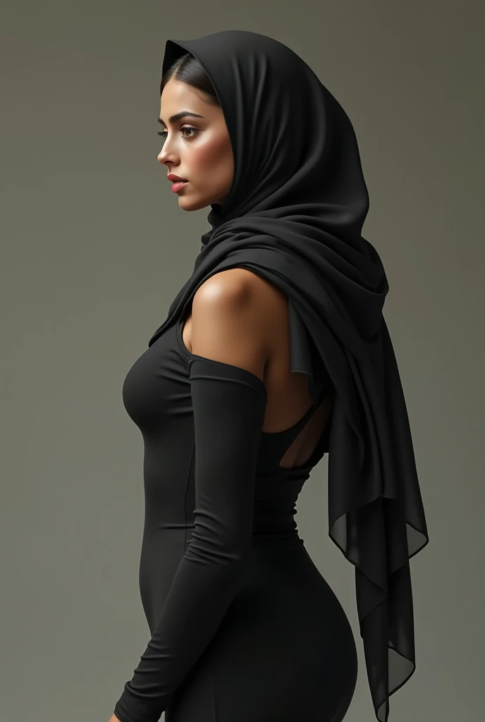 A muslim woman showing her boobs