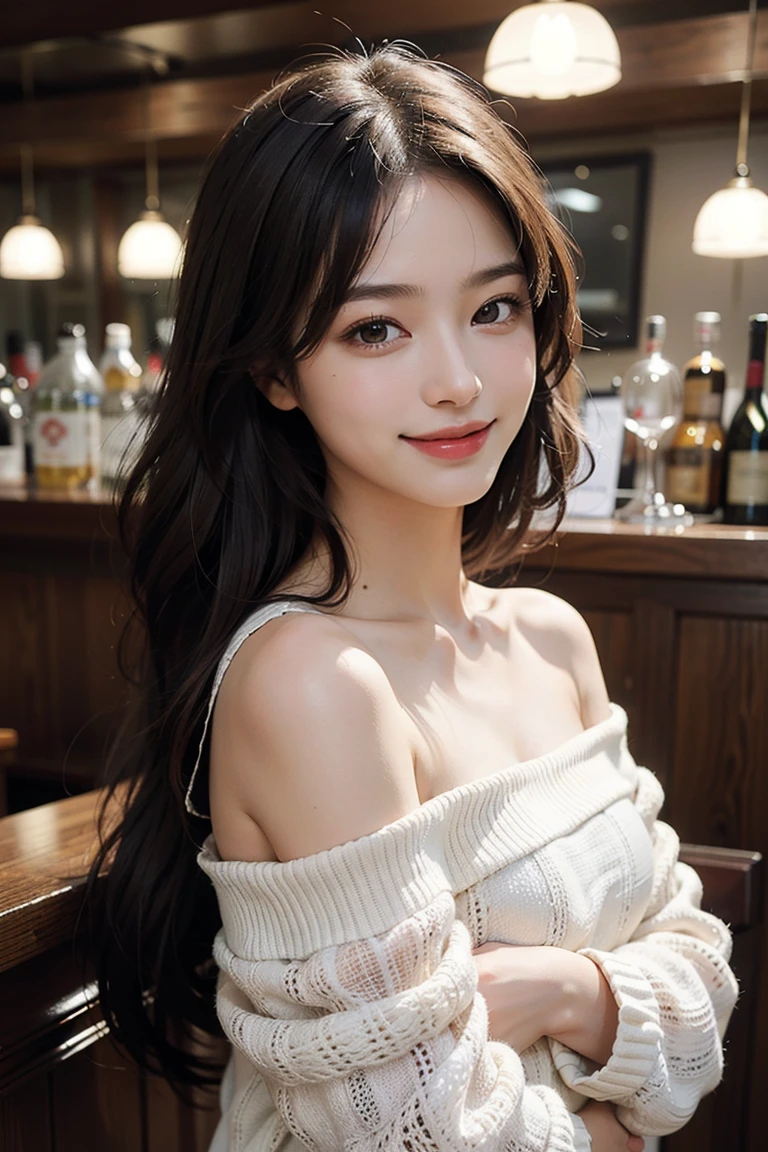 1girl in, Fisheye, Selfie, Wind, hair messy, Sunset, Cityscape, (Aesthetics and atmosphere:1.2),Beautiful woman smiling、8K、An ultra-high picture quality、japanes、1 woman around 20 years old、Beautie、Beautiful woman with cute face and well-shaped eyes and nose、