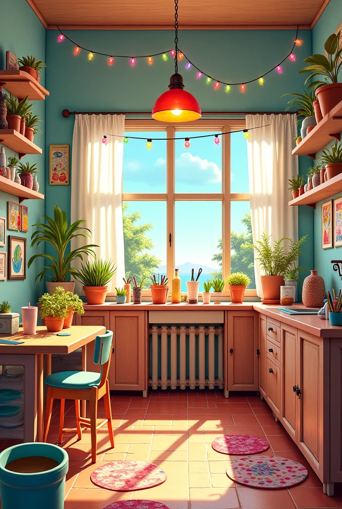 Drawing pages for school drawing the decoration of the student's dining room