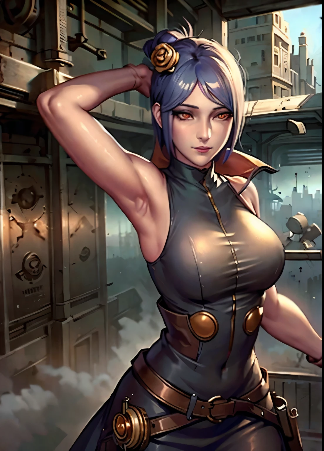 The highest image quality、The best illustrations、beatiful backgrounds、Beautiful portrait、Muscle Beauty、Muscle Carnival、Muscle Old Lady、Metal Body Armor、Female Detective、Female Space Detective、gently smiling、