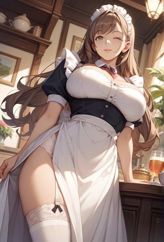 (Close-up:1.4)、(RAW shooting:1.2)、(photorealistic:1.4)、(masterpiece:1.3)、(highest quality:1.4)、solo、7 head and body、(slender and beautiful girl)、cute、(Medium chest:1.2)、(cleavage)、(erect nipples:1.2)、(full body shot)、8K、(muste piece:1.2)、(ribbon、flare skirt、knee high socks:1.3)、view audience、blush、ribbonボンデージ、(beautiful hands)、(beautiful thighs)、(twin tails:1.2)、(maid:1.3)、(sexy pose:1.2)、cute系、ancient city、(perfect anatomy:1.2)、