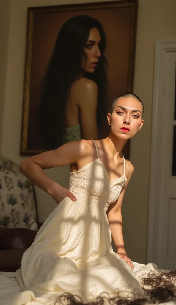 (nude), big boobs,(masterpiece), best quality, extremely detailed, (watercolor), bloom, delicate and beautiful, illustration, (from below),(1girl:1.4), (solo:1.2), large breasts, (ribbed sweater:1.3), off-shoulder sweater, (short shorts:1.2), bare shoulders, (underboob:1.2), ((dark skin:0.8)), beautiful eyes, (disheveled hair ), photography, over-the-shoulder shot, by Alex Maleev, professional, canon camera, nikon camera, sharp, bokeh, studio quality, fisheye lens, by Robert Capa ,