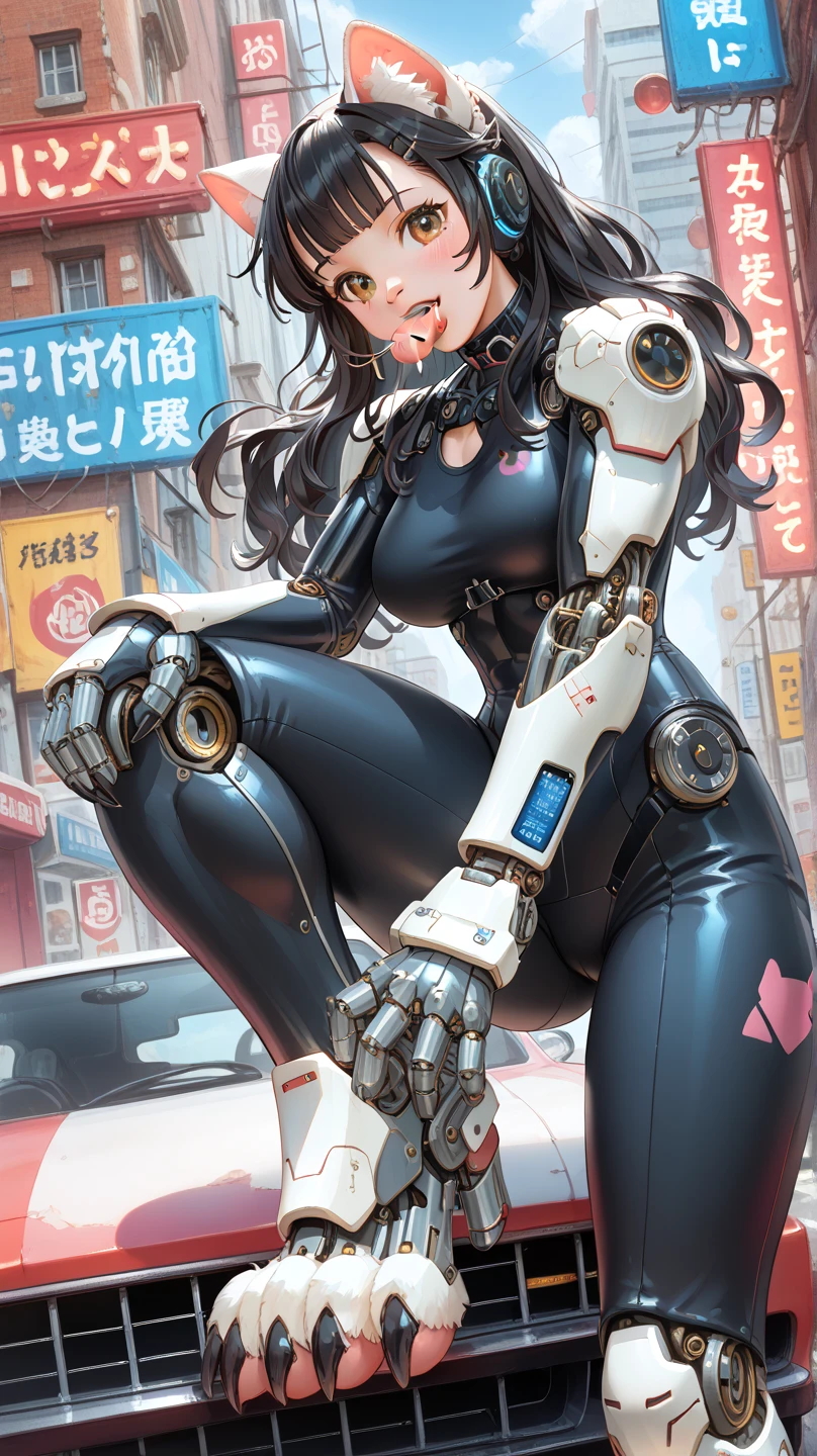 [Detailed illustrations, art based on extremely ideal anatomy, very detailed and detailed drawings, slow and delicate lines, realistic texture expression],((Color tressed main lines)),(Artwork with outstanding craftsmanship),(Briefing room background),[HENTAI ANIME Girl Chinese Beauty Cyborg  (short hair)] Slim Body (((功夫)) ( Machine legs (built-in engine: 0.4)),((Panda: 0.6) (Translucent rubber inner)),[Red tight dress],((Silver coating:0.5)),(Science fiction mechanical bioengineering),((Fine and beautiful skin expression (transparency))),((Clear gaze)),((Perfect eye details (beautifully drawn pupils)))),(( Beautiful perfect face (realistic face details)),((Beautiful hair details)),(Perfectly proportioned proportions)),(Design built to a high level,((Advanced structural understanding of materials)),Ideal color coordination),((Artistic decoration)) ((Dense details)),((Detail,High definition)),[(Ultra-precision detail),(((Multilayer texture)), HighQuality,High Resolution],((Accurate simulation of light-material interaction, understanding of air flow, mechanically correct representation)),(((Visual art with a sense of narrative)).