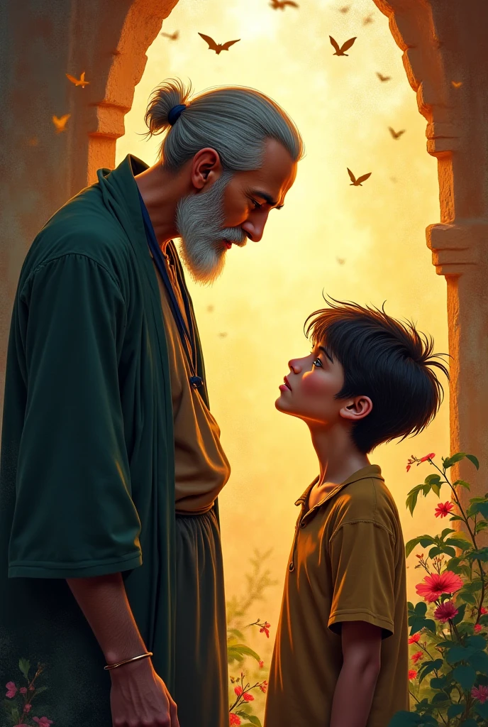 9. Becoming an Inspiration – A teacher enlightening ren with knowledge, while the ren listen enthusiastically
