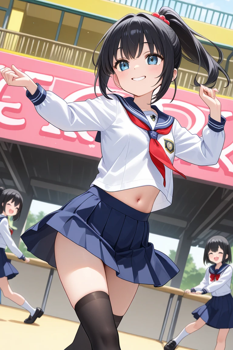 Agatha,(full body shot),(upskirt, from very below,ceiling:1.5),(day:1.7), stage,
(cute-cheerleader-uniform-costume:1.9), long_black_hair,blue_eyes,white bow,ponytail,(rope shibari over the clothes:1.8),(arms up,tie both wrists together:1.5),(stand split leg:1.8, i-balanced:1.9, show white-high-cut-panty from micro-miniskirt:1.6),white-crotchless-panties, cameltoe, erotic,
1 girl, 18yo,Young female,Beautiful Finger,Beautiful long legs,Beautiful body,Beautiful Nose,Beautiful character design, perfect eyes, perfect face,
(frown,closed mouth,clench teeth,disgust,crying,opened eyes tightly,glareing,anger,sad,nose-blushing,:1.3),looking at viewer,
NSFW,official art,extremely detailed CG unity 8k wallpaper, perfect lighting,Colorful, Bright_Front_face_Lighting,
(masterpiece:1.0),(best_quality:1.0), ultra high res,4K,ultra-detailed,
photography, 8K, HDR, highres, absurdres:1.2, Kodak portra 400, film grain, blurry background, bokeh:1.2, lens flare, (vibrant_color:1.2)
(Beautiful-medium-Breasts,pointy tits:1.3), (beautiful_face:1.5),(narrow_waist),