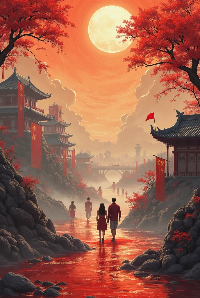 theme： Looking back on the greatness ， Draw strength for moving forward - inheriting the red ，Establishing interaction between teachers and students since modern times， The reason why the Chinese nation has suffered so much and has continued to thrive ，has been based on the greatness of growing up in the blood of the Chinese nation。 Continuous flow ，Generations。本theme聚焦当代大学生作为红色血脉的传承者， Should consciously carry forward the glorious tradition ， Appreciate the characters in the changing times 、 Events and ， Show the genealogy of the Chinese nation and the Chinese  members in a vivid form 。
For example： Combine thinking with serving and building your hometown ； Think about the behavior of leading by example to continue the greatness ， Continue and inherit the genealogy and blood of the Chinese nation and the Chinese  members, etc.。 to generate a poster。