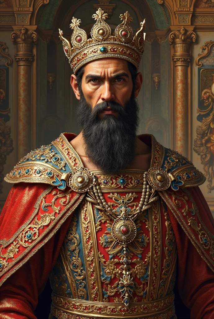 Create an image of Byzantine emperor Constantine V (reigned between 741 and 775)