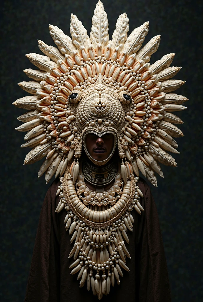 Man with fan head