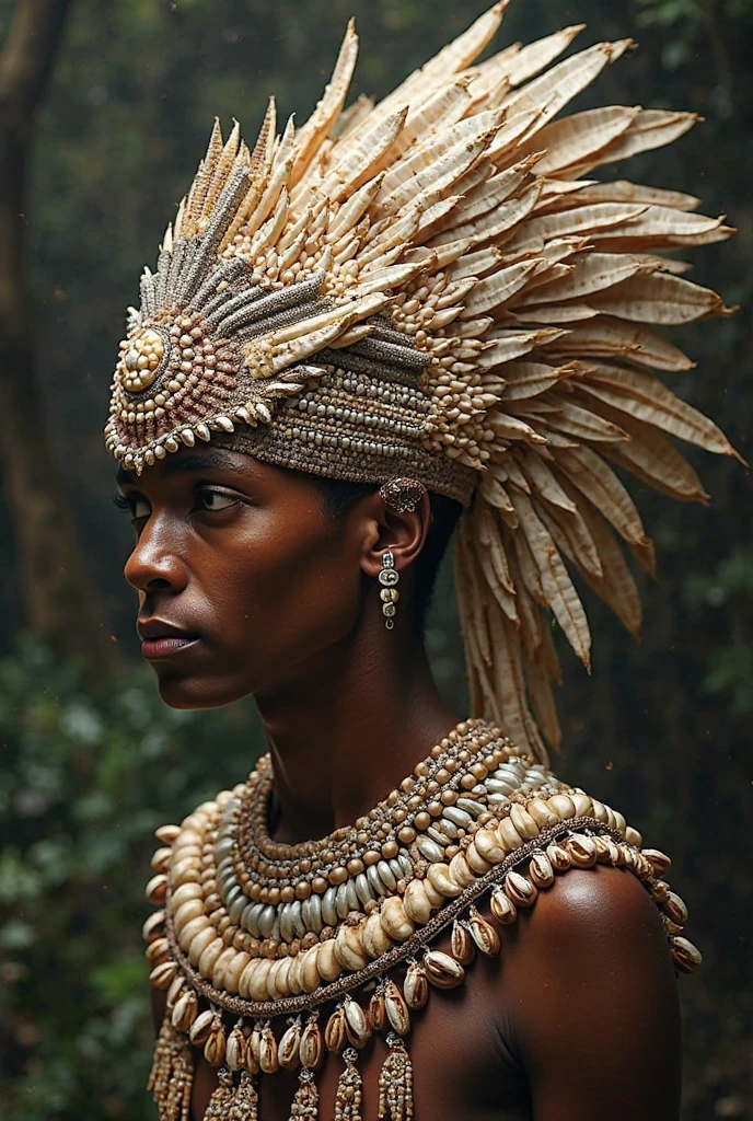 Let it be also made of cowrie shells and pearls