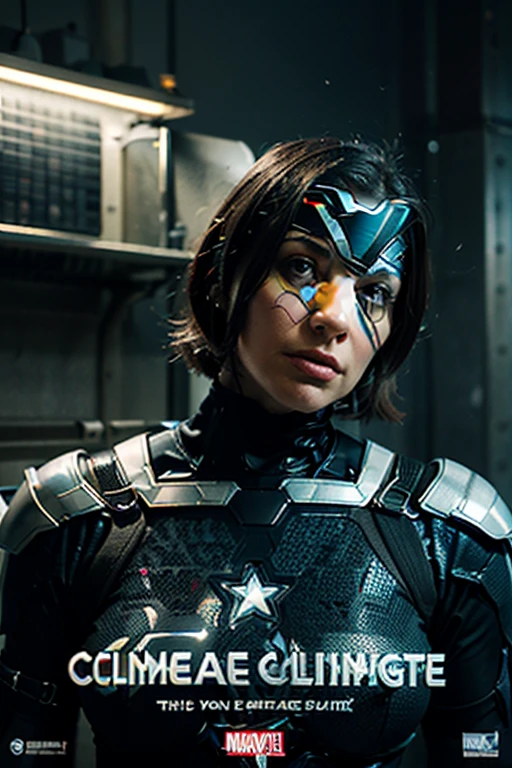 Breathtaking cinematic photo of a 30 year old girl with dark blue hair and Brown eyes, happy, cheerful facial expression, closed mouth, Beautiful lips, complex parts, shallow depth of field, very detailed, high budget, epic Hollywood movie, Fabulous, Masterpiece, award-winning, professional, very detailed, Detailed leather texture, (blush: 0.5), (goosebumps: 0.5). (the most Beautiful woman in the world) (dark blue hair) (short curly hair, wild hair, stylish cut) thin face, thin nose, Beautiful, very Beautiful, Ideal face, Slim body (Slim), (Brown hair) (Brown eyes ) (White skin) beautiful body, western wall, predatory eyes, Pink lips, thick thighs. whole body, western beauty, thin nose, Beautiful, Ideal, ((Best quality)), ((Ultra resolution)), ((Photorealistic: 1.4)), (complex parts), Ideal face, Compose: 1.5 , clean face, facial details. foreground ((uniform, tactical suit, agent costume, a spy)) ring under my nose standing in the gym