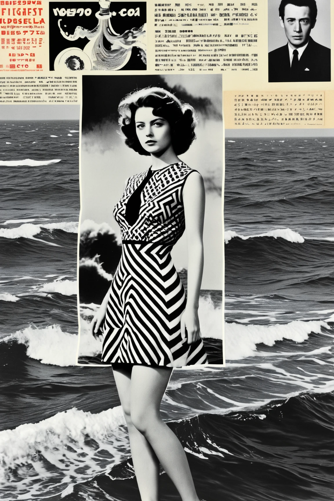 There is a 40 year old woman in a swimsuit standing next to a fence., foto muy granulada, inspirado por Ruth Orkin, in retro swimsuit, alexandra fomina, Sabina Klein, inspirado por Peter Basch, Real photography on the street., inspired by Méret Oppenheim, inspirado por Dora Maar, frida castelli, Bela Tarr, En el estilo Dora Maar