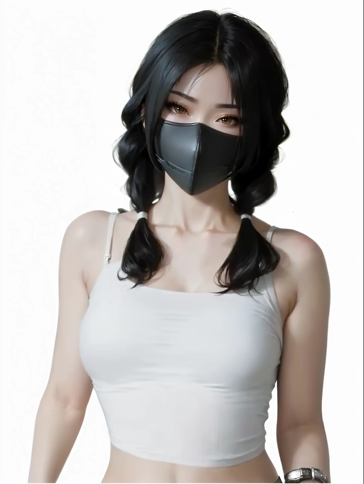 Female Ninja、Kunoichi beautiful girl、Anime Style、Eye patch on one eye、model