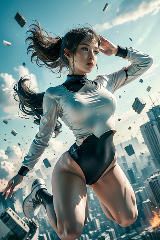 a woman in a futuristic suit with a glowing head and chest, cyberpunk art inspired by Marek Okon, cgsociety contest winner, digital art, gynoid cyborg body, girl in mecha cyber armor, cyber suit, cybersuit, in white futuristic armor, cybersuits, diverse cybersuits, gynoid body, echo from overwatch, perfect anime cyborg woman