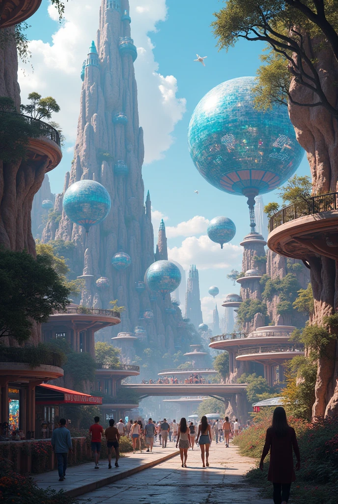 can you make some extreem futuristic parks and theme pars