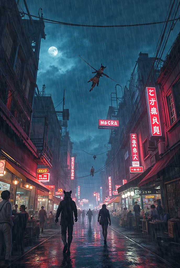 The showdown takes place in the Grand Fish Market at midnight—rain pouring, neon signs flickering. Paws and Liya face Scarwhisker and his army. It's claws, chaos, and courage. In the end, Paws defeats Scarwhisker in a dramatic rooftop duel, with Liya sabotaging the gang’s weapons below.