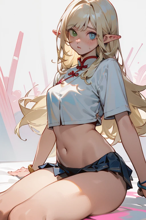 (((masterpiece))),highres,absurdres,(((best quality))),official art,perfect lighting,looking at viewer,aquarium,indoors,
1boy, femboy, light smile, thin waist, down bunny ears, bunny boy, long curvy hair, blonde hair, blue eyes, angelic eyes, round eyes, pastel color, (PastelColors: 1.3), cute doll shirt, white panties , blue little ribbon, volume in underwear, random pose, face focus, ((sharpness)), (perfect hands), wide hips, ((( dick on panties)))