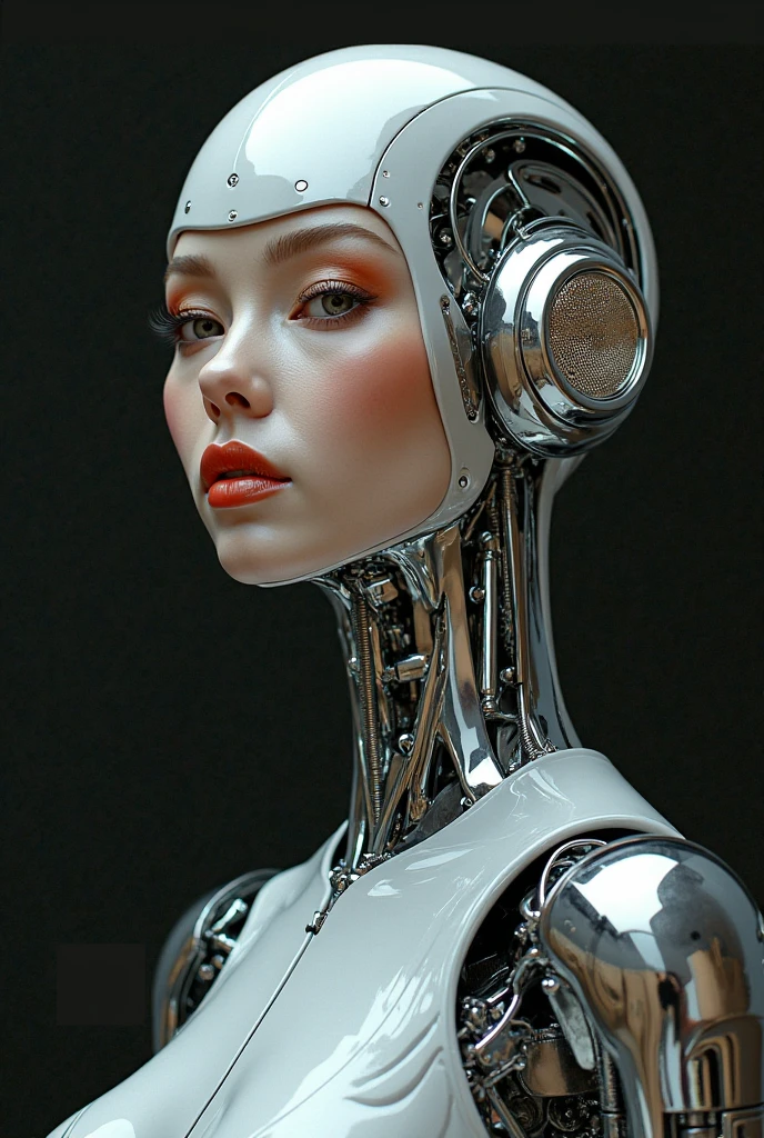 Translucent ethereal mechanical girl，garota futurista，Mechanical joints，garota mecha，Fundo urbano futurista