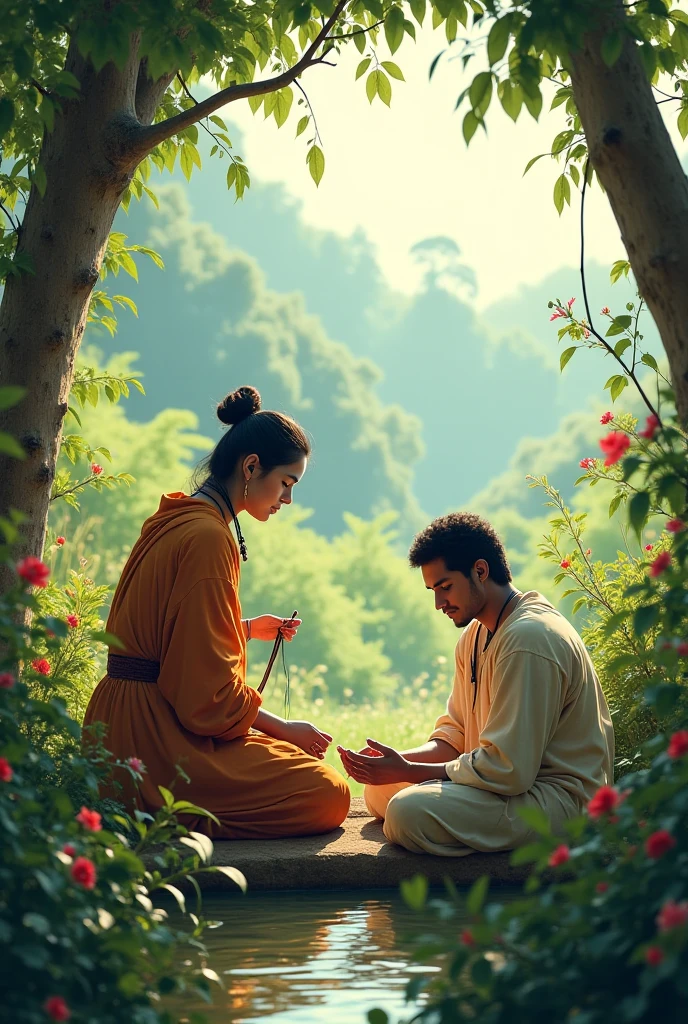    A quiet man named Aruna becomes a healer in his village. He uses natural remedies and a gentle touch to care for the sick, showing that peace and care can heal both body and soul.