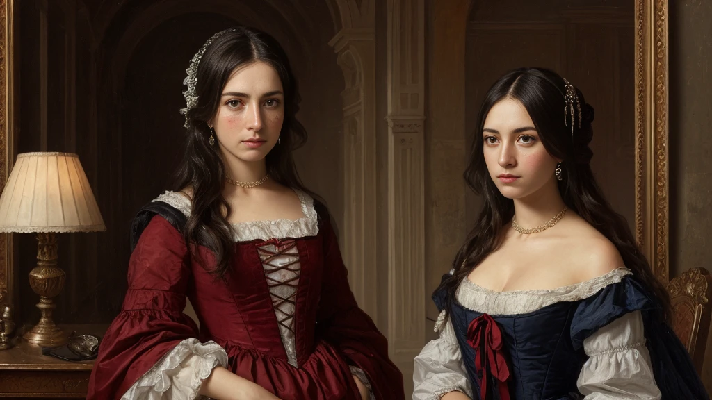 masterpiece, best quality, detailed, highly detailed, ultra detailed, extremely detailed CG, high resolution. 8K, unity 8k wallpaper, beautiful,
beautiful mechanics, super detailed skin, detailed beautiful eyes, detailed beautiful face, detailed beautiful face and eyes, very detailed background, highly detailed background, elaborately designed clothes,

BREAK composition,
girl, solo, upper quarter of the frame is mostly background, face positioned in lower half,

BREAK painting style,
realistic style, photo,

BREAK person,
18th century France, young, beautiful woman, somewhat solemn, disheveled hair,

BREAK facial expression,
despair, tearful eyes,

BREAK behavior,
kneeling with scattered documents, visibly shaken,

BREAK clothing,
tattered 18th century dress, sign of downfall,

BREAK background,
darkened grand hall, broken furniture, symbolic debris,
