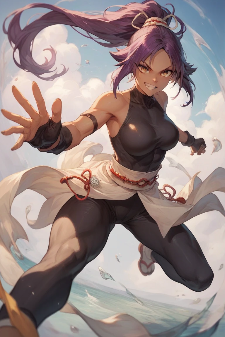 Yoruichi Shihōin ?????, flexing pose sensual,
