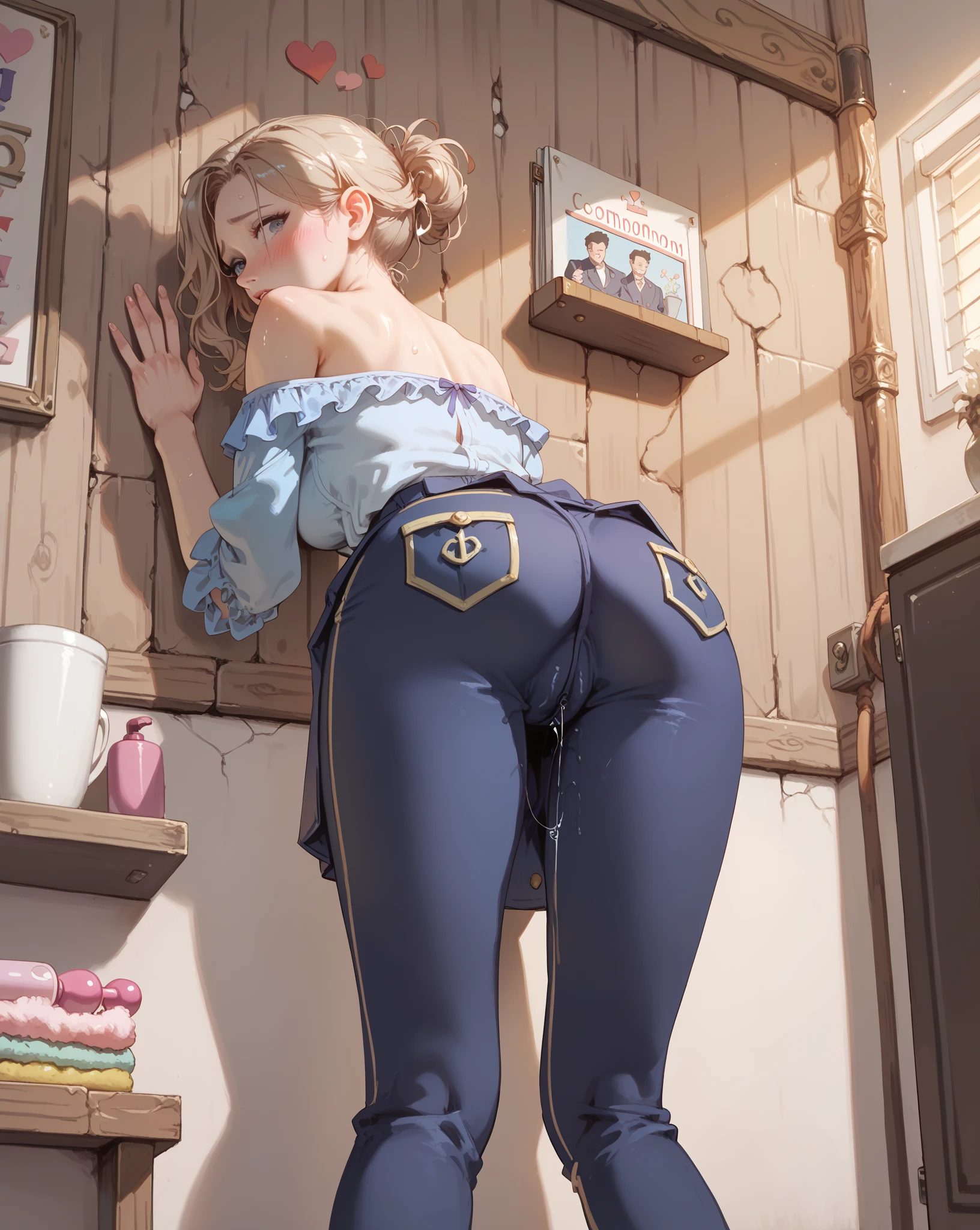 sailor rabbit, spread legs, standing and spread ass