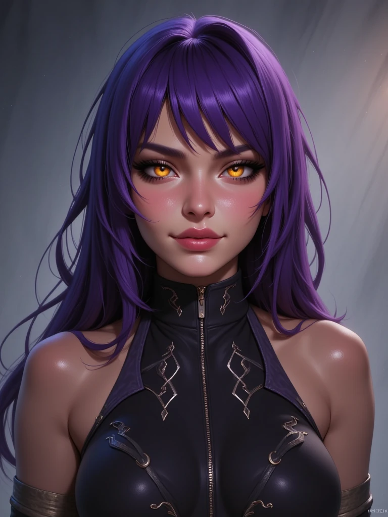 sexy android 18, Glow, seductive, glowing purple eyes , sexy , (ultra photorealistic:1.3), (masterpiece:1.4), best quality, ((realistic)), high quality, ultra detailed, ((real image)), ((realistic skin)), ((realistic face)),(illustration:1.05), (beautiful:1.05), (beautiful detailed eyes:1.05), (cinematic light:1.1), Extremely realistic , evil , wet ,corrupted , black veins ,parasites , dark energy , swarm, hive , grin , sadistic, wet ,portrait , purple glow ,possessed. lesbian, kissing , tentacle