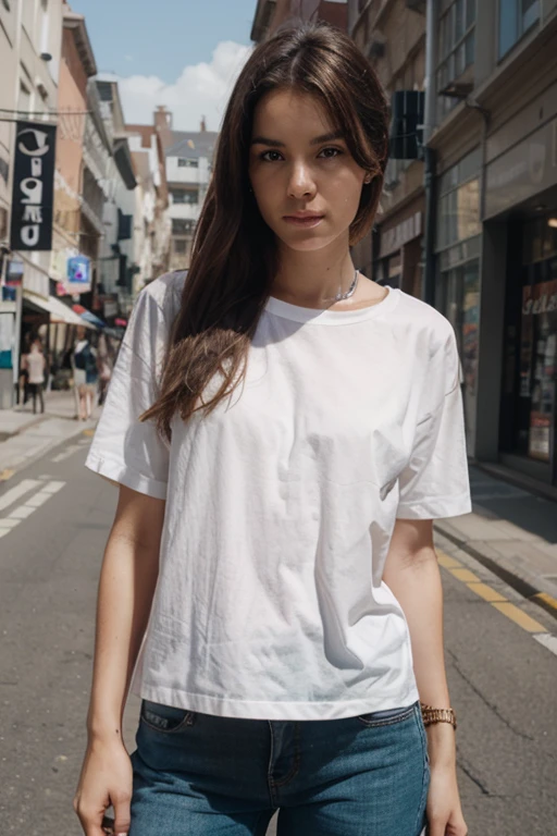 a picture taken with an iphone. in front of a building in germany. some graffiti on the walls. full body. wearing a wool dress. pale skin. highly detailed skin. wrinkles. pores.