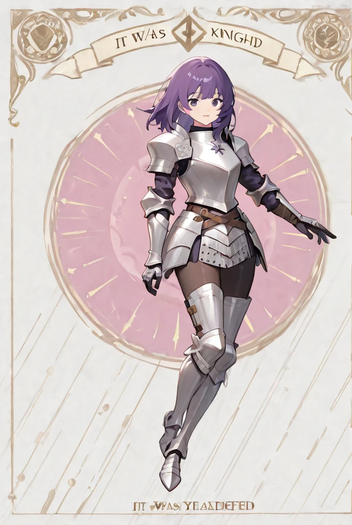 "(masterpiece:1.1), best quality, (NSFW:1.1),
1girl, (80s anime style:1.3), (eyelashes:1.5), (loli:1.2),
(intricate high detailed body:1.2),
purple hair,
(bangs:1.1), (medium hair, two side up:1.2), (headband:1.2),
red eyes,
(curvy body:1.1), (small breasts, flat chest:1.1),
(happy, smile:1.2), open mouth,
(high cut leotard armor, corset:1.2), (pantyhose:1.2),
(knight armor, armored boots:1.2), (frill:1.1), (accessories:1.1), sleeve,
standing, arms behind back,
(upper body, cowboy shot, looking at viewer, from front:1.1),
(daytime, woods, grassland, outdoors:1.1)"