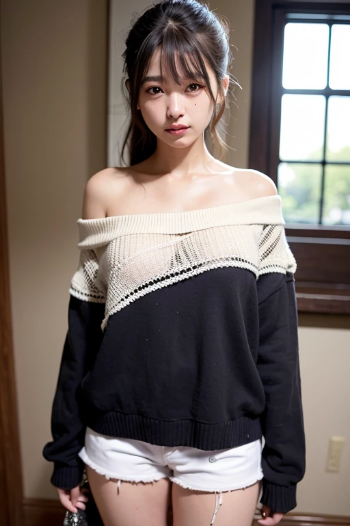 (a close-up of a 21-year-old Korean woman),

(Confident: 0.7), (Elegant attire: 1.0), (Petite stature: 0.8), (Beautiful doe eyes: 1.2), (Soft, small lips: 0.9), (Stylish outfit: 1.1), (cute outfit), (Pastel colors: 0.8), (Hint of sexiness: 0.6). (Mischievous smile: 0.5), (Lively campus background: 0.7), (Secret Journal in hand: 0.6), (Determined expression: 0.9). (Vulnerable look: 0.3), (Subtle emotional depth: 0.3), (dlwlrma: 0.5), (Cinematic realism: 1.3), (Nikon D850 camera: 1.0), (Film stock photograph: 0.9), (Saturated colors: 1.1). (Hyper-realistic lighting: 1.2).

Enhance this prompt in that format