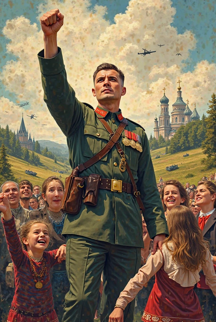 A poster for the 80th anniversary of the liberation of Belarus and its victory