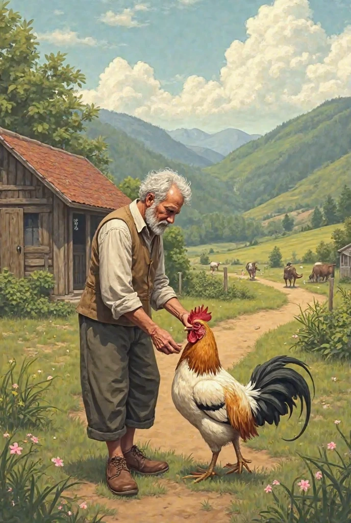 That it looks like the one with the chicken in the country