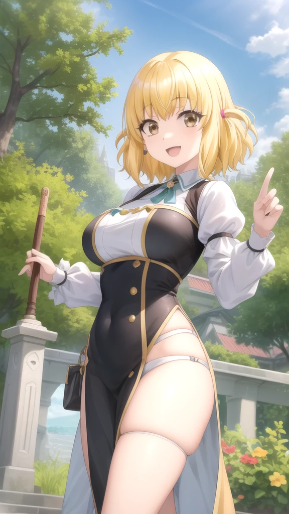 woman,,,Igawa Sakura,,Large Breasts,Big Ass,Embarrassed face,,uniform,,Red tie,Green Skirt,,pubic tattoo,Micro Bikini